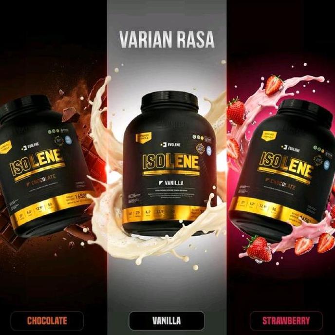 ISOLENE 1650gr gram 50 Serving Isoline Evolene Whey Protein Isolate evolene isolene 50sachet