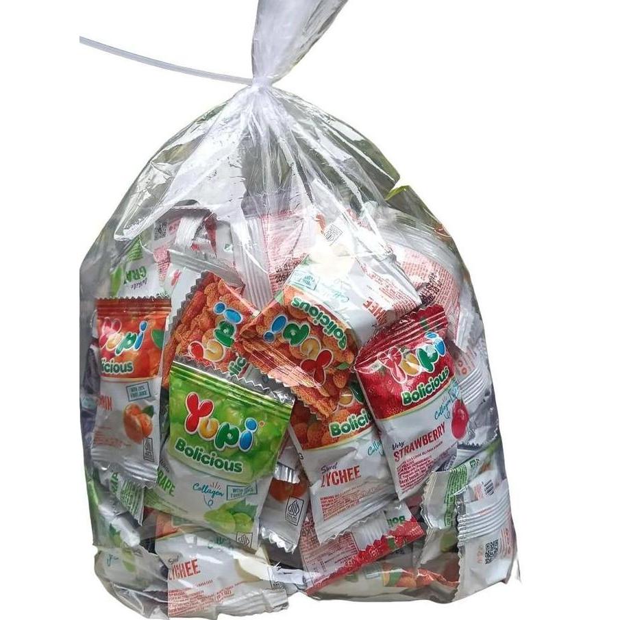Rohmana- Yupi Bolicious Kiloan Reseller Strawberry Blackberry White Grape Jeruk Lychee Candy Food Sn