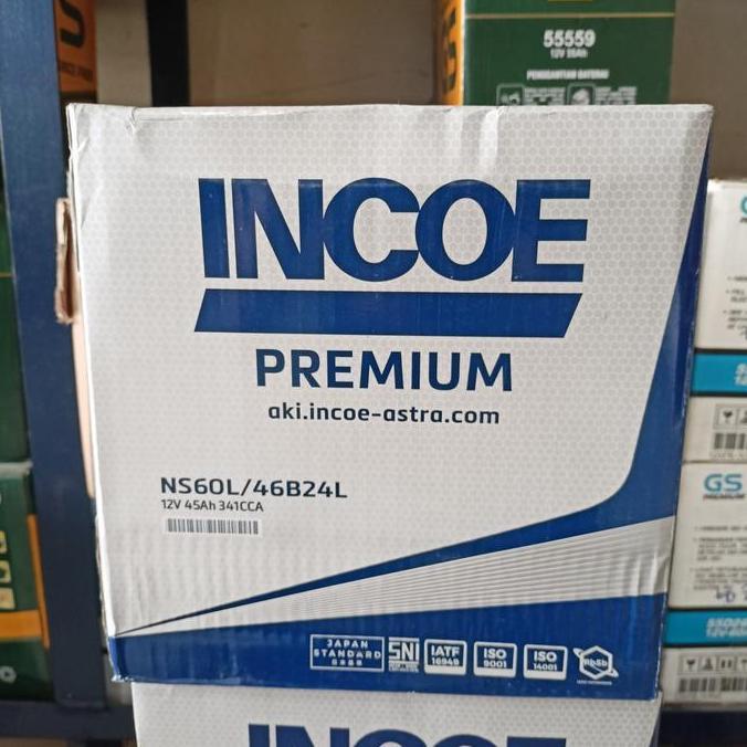 Aki mobil/ Incoe Premium NS60L/ Incoe NS 60L/NS 60 L/ Aki Ertiga Diskon