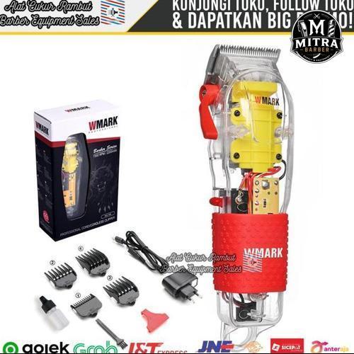Alat Mesin Cukur Rambut Hair Clipper WMARK NG 108 Transparan Original Kumis Sisir