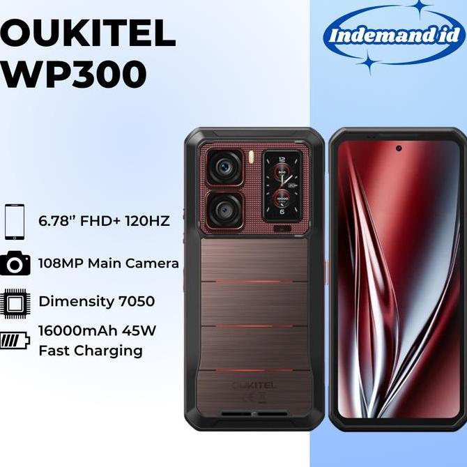 Oukitel WP300 5G 12GB 512GB Rugged Phone 6.8'' 16000mAh 108MP NFC