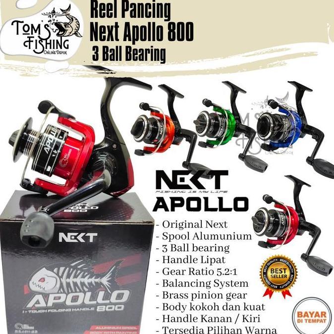 Maxsi- Reel Pancing Next Apollo 800 Aluminium (3 Bearing) - Toms Fishing