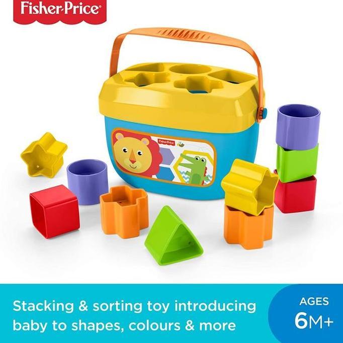 [SHOPP HOUSE] Fisher Price Baby's First Blocks Colour and Shape Sorting Toys Bucket