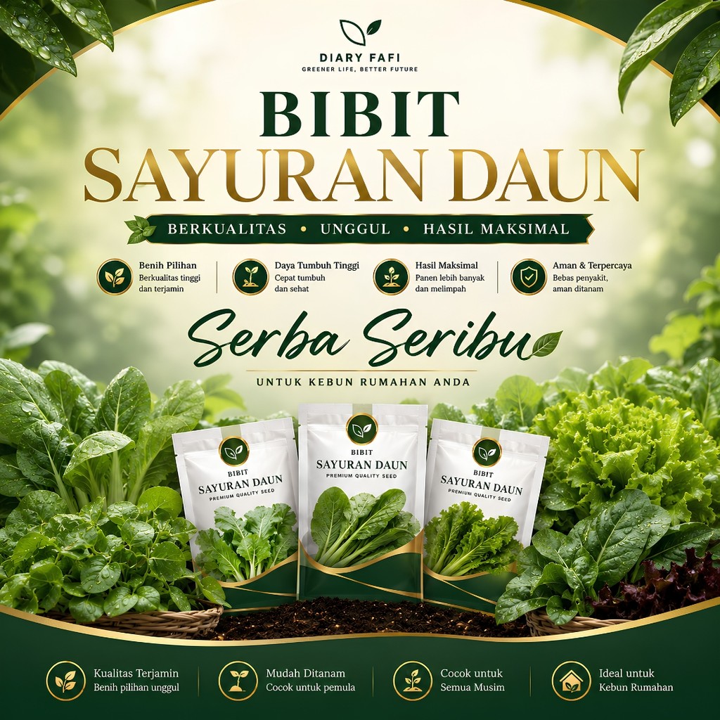 Benih Seribu | Sayuran Daun | Benih Lengkap Serba Seribu | Bibit Seribu