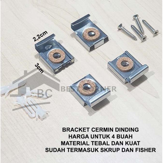 Bath- Bracket Cermin Dinding / Bracket Kaca Tempel Tembok