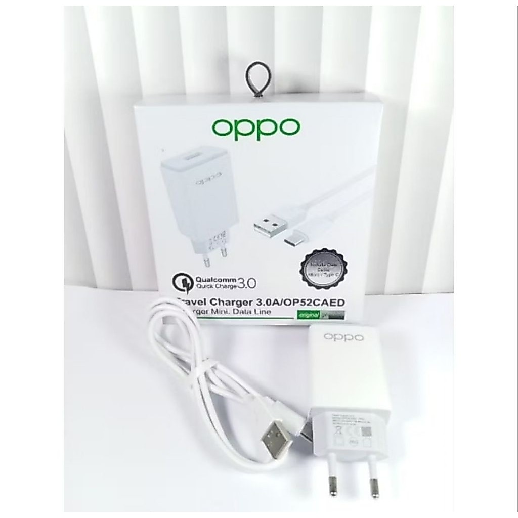 CHARGER CASAN HP OPPO A16/OPPO A53/OPPO A54/OPPO A77S/OPPO A5 2020 TIPE C TRAVEL CHARGER 3.0A/OP52CA