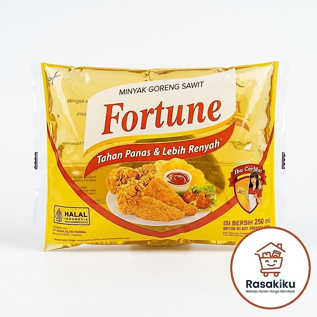Minyak Goreng Fortune 250ml Kemasan Bantal Ekonomis - Minyak Kelapa Sawit