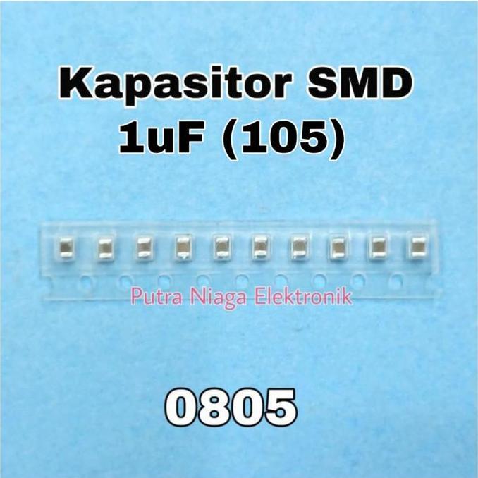 Soso- Kapasitor Smd 0805 1Uf 50V Capacitor Non Polar 105