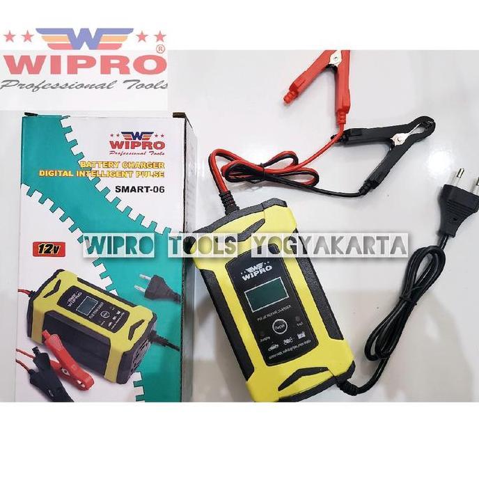 WIPRO Baterai Charger Aki Digital Intelligent Pulse Smart-06/ Charger Aki Mobil Digital Wipro