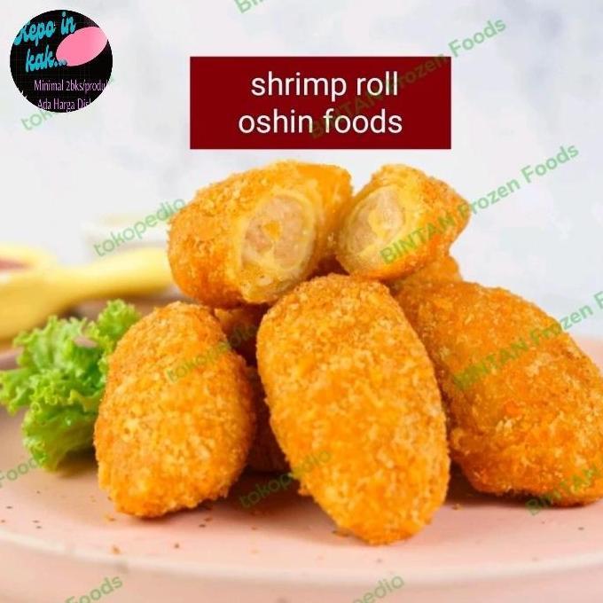 Kriuk- Oshin Shrimp Roll Isi 12 Pcs | Telah Sertifikat Bpom Dan Mui | Bento Halal Frozen Food