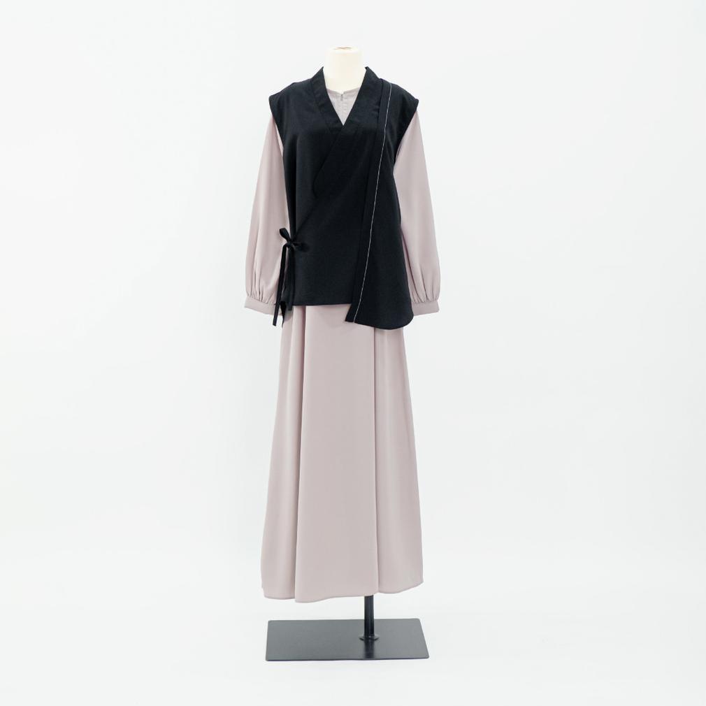 DISKON Mininos Nami Set Outer Gamis Muslimah Setelan Wanita Gamis Set Outer