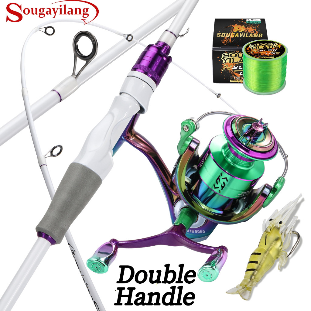 Sougayilang Pancingan Set 180cm 5-10LB 1000-5000 UL Carbon Pancingan Set Lengkap Reel Pancing