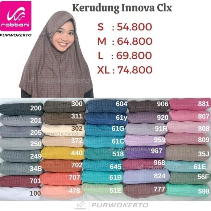 Elviva- Kerudung Rabbani Nk Inova Clx Bergo Jilbab Instan Muslim Panjang Nyaman Hitam
