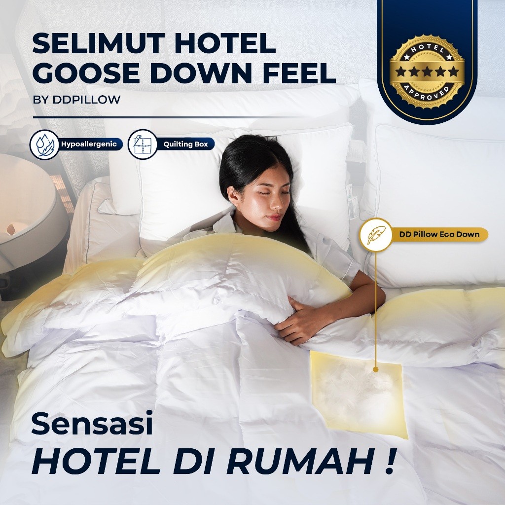 DDPillow | Selimut Hotel Goose Down Feel / Selimut Hotel Bulu Angsa Sintetis / Selimut Fluffy / Duve