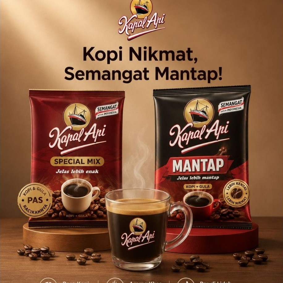 kopi kapal api mix + gelas | kopi kapal api mantap + gelas | kopi 1 renteng 10 sachet