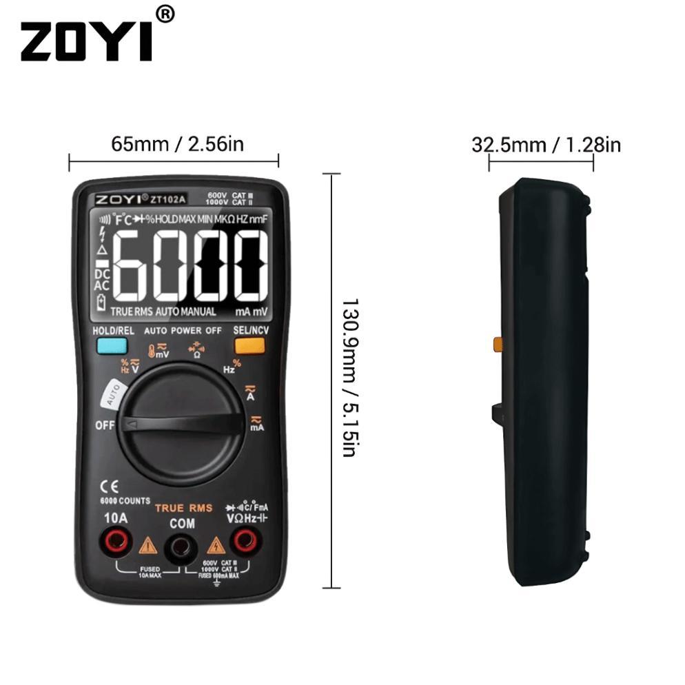ZOYI ZT102A Upgrade Auto Multimeter Digital Avometer Multitester NCV Original Protect