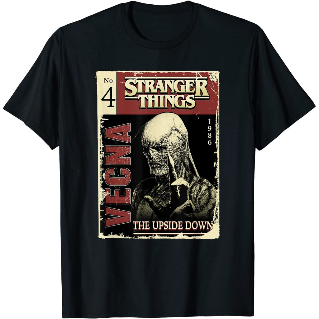 Kaos Dewasa Stranger Things 4 Vecna Comic Book Cover T-Shirt