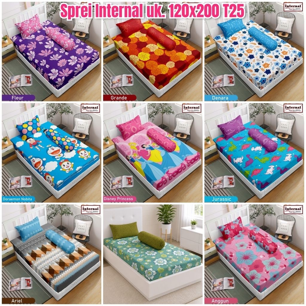 Sprei Internal uk. 120x200 sprei katun adem