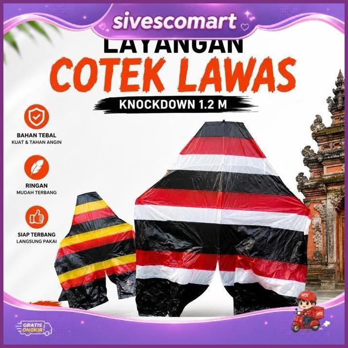 Cotek Lawas Knockdown 1,2 Meter - Cotek Belolong Lawas - Cotek Lawas - Layangan Bebean