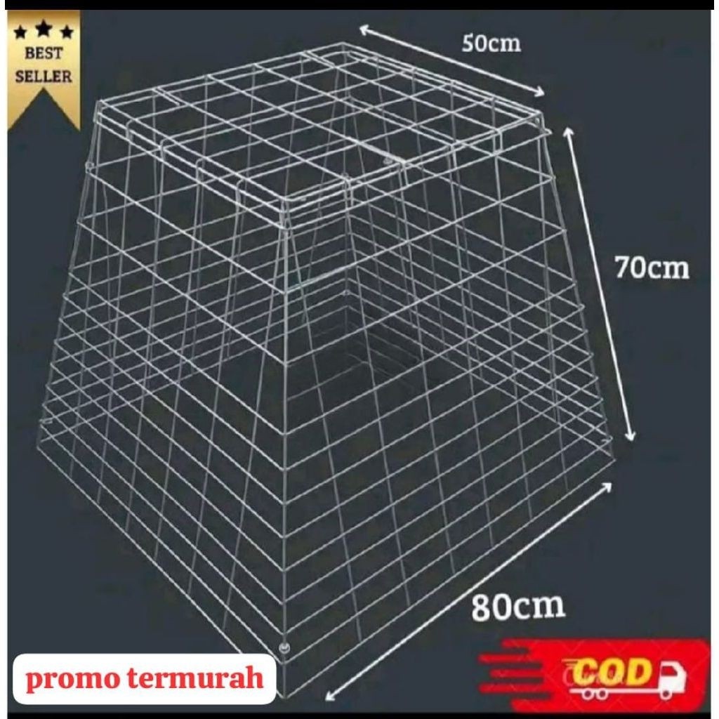 KANDANG AYAM PIRAMID GALVANIS UK:80×70×50 KANDANG AYAM BANGKOK