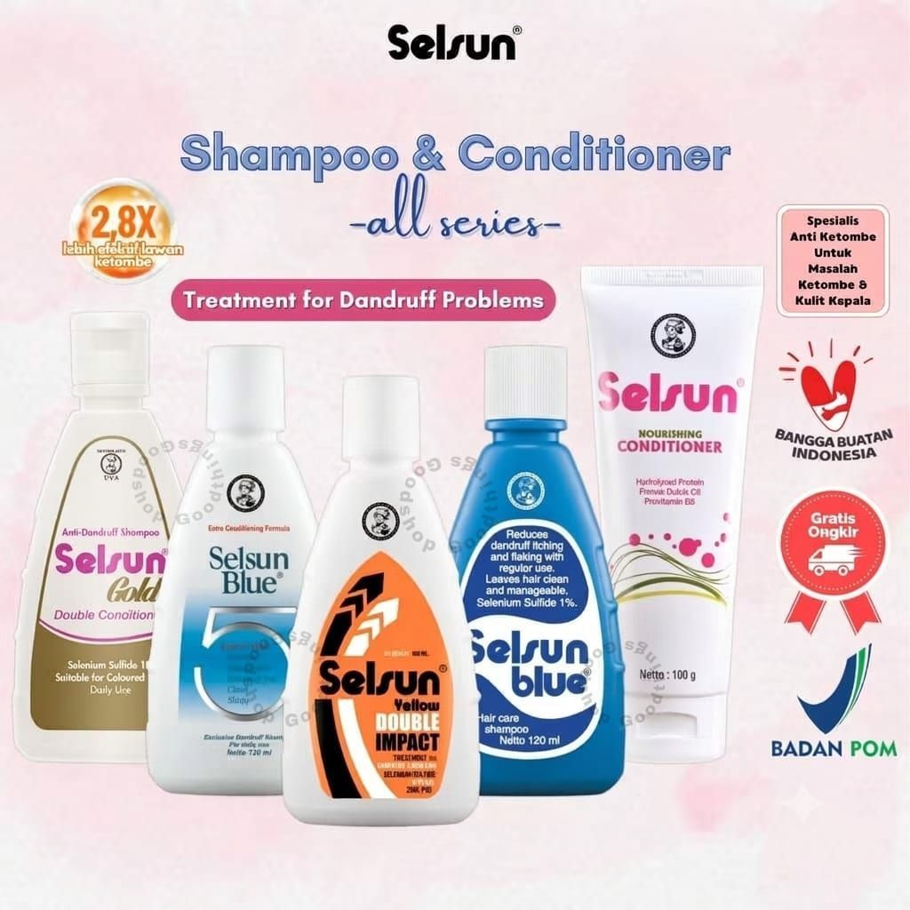 Selsun Shampoo Anti Ketombe Conditoner     Series / Selsun Blue / Selsun Gold / Selsun Blue/ Selsun 