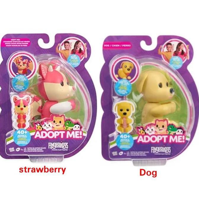 Allthebest- Mainan Anak Boneka Jari Fingerlings Adopt Me Strawberry & Dog Shortcake Bat Dragon 40+ S