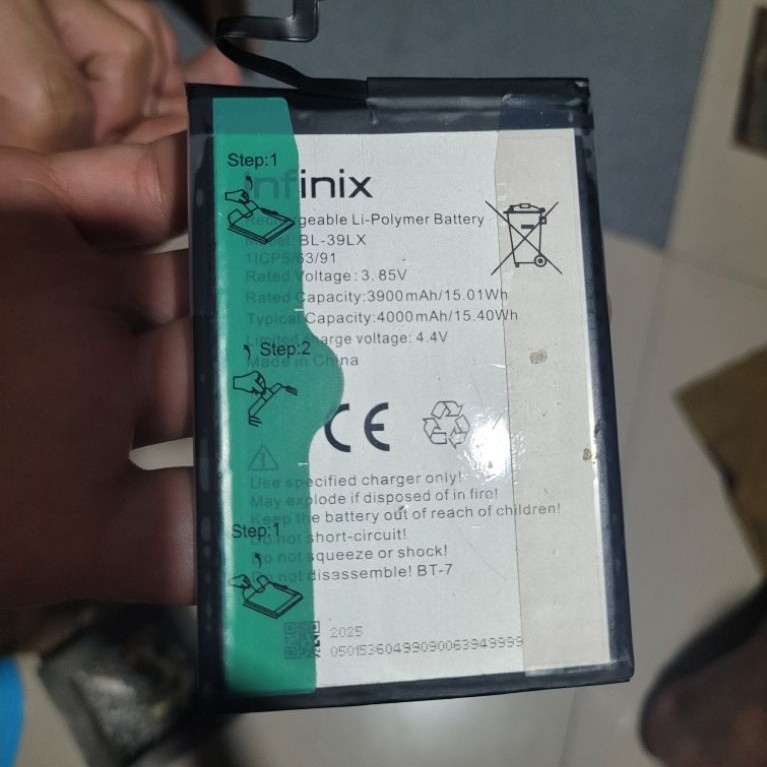 Baterai Infinix Smart 4 bekas original