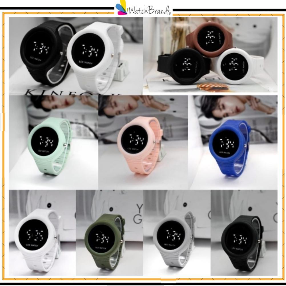 Favorit Wbs Jam Tangan Led Digital Pria Wanita Rubber Electronic Fashion Couple Anak Remaja Premium 
