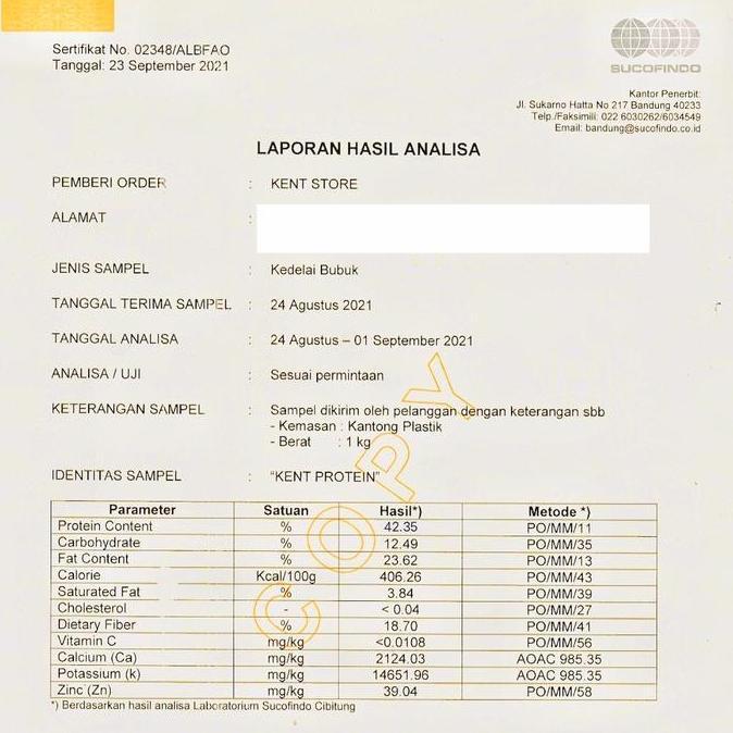 Promilky- Bubuk Kedelai Murni Kent Protein