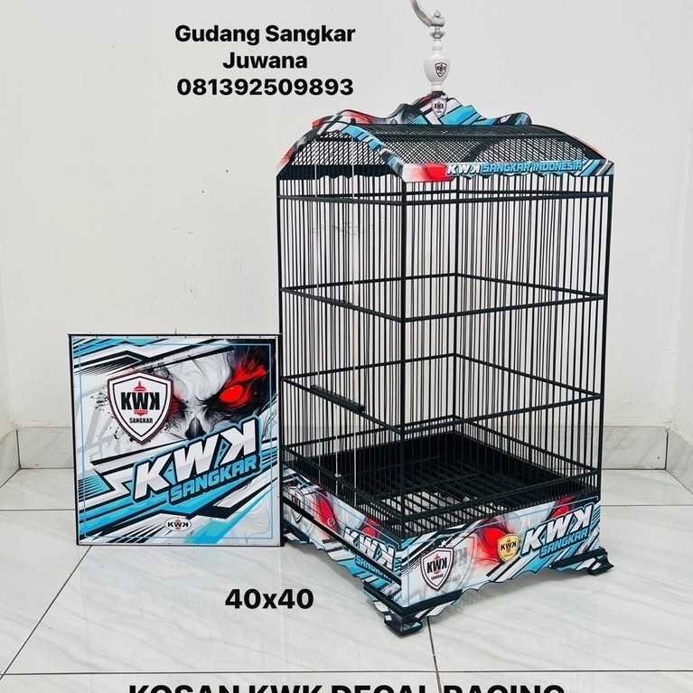 Sangkar Kosan KWK Racing 40x40 Variasi Stoper terbaru + Fullset kerodong + Free palet kayu