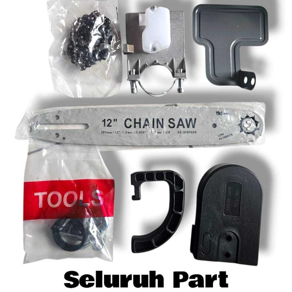 JLD Adaptor Chainsaw Mini Gergaji 12inch Gergaji mini gerinda tangan Adapter chainsaw gergaji kayu B