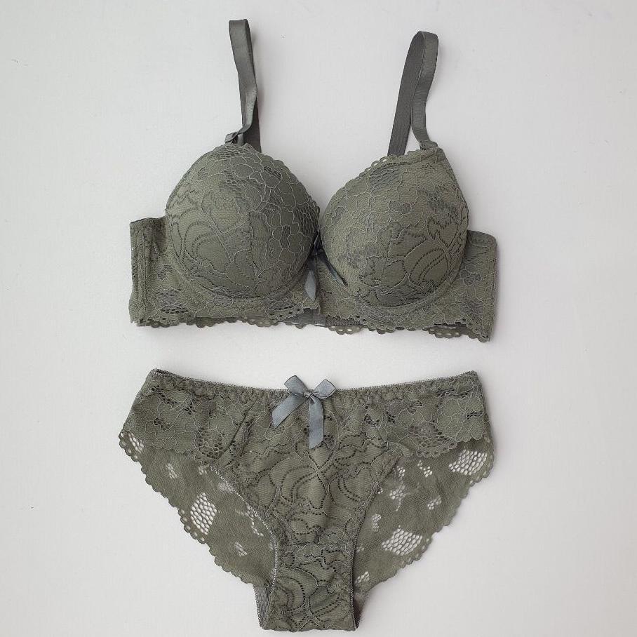 Maju Lancar Busana-Cd Bra Set Bh + Bra Brukat Bra Set Dan Celana Dalam Premium Quality Bra Viral Dan