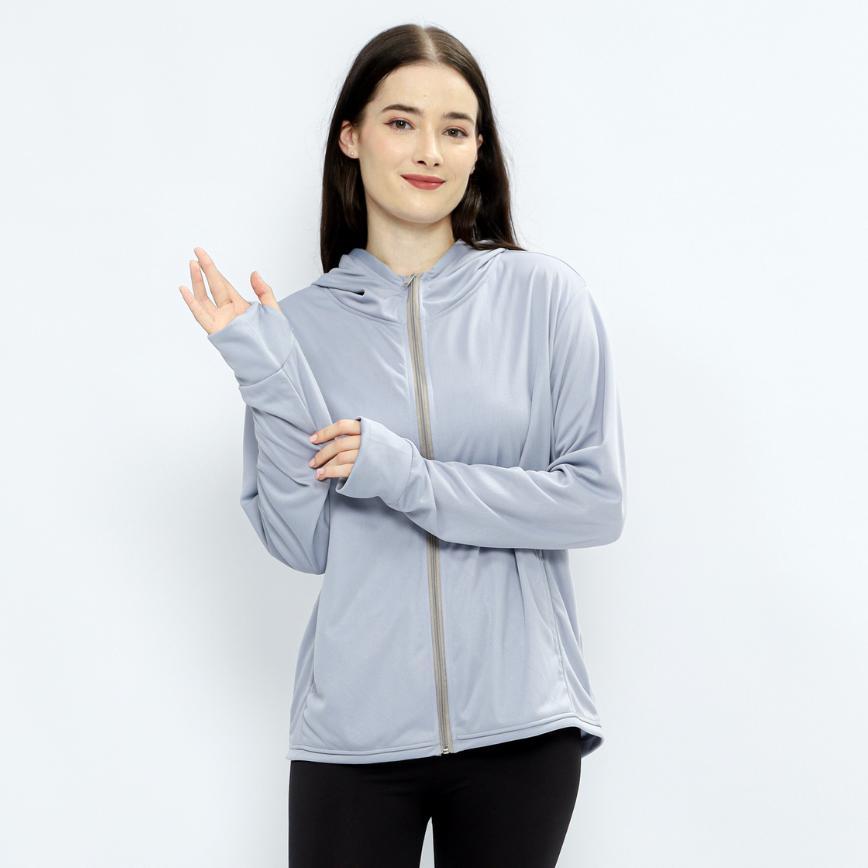 Jaket Olahraga Uv Protection Mesh Airism Long Sleeve Casual Sporty Jacket Pocketable Hoodie Outdoor