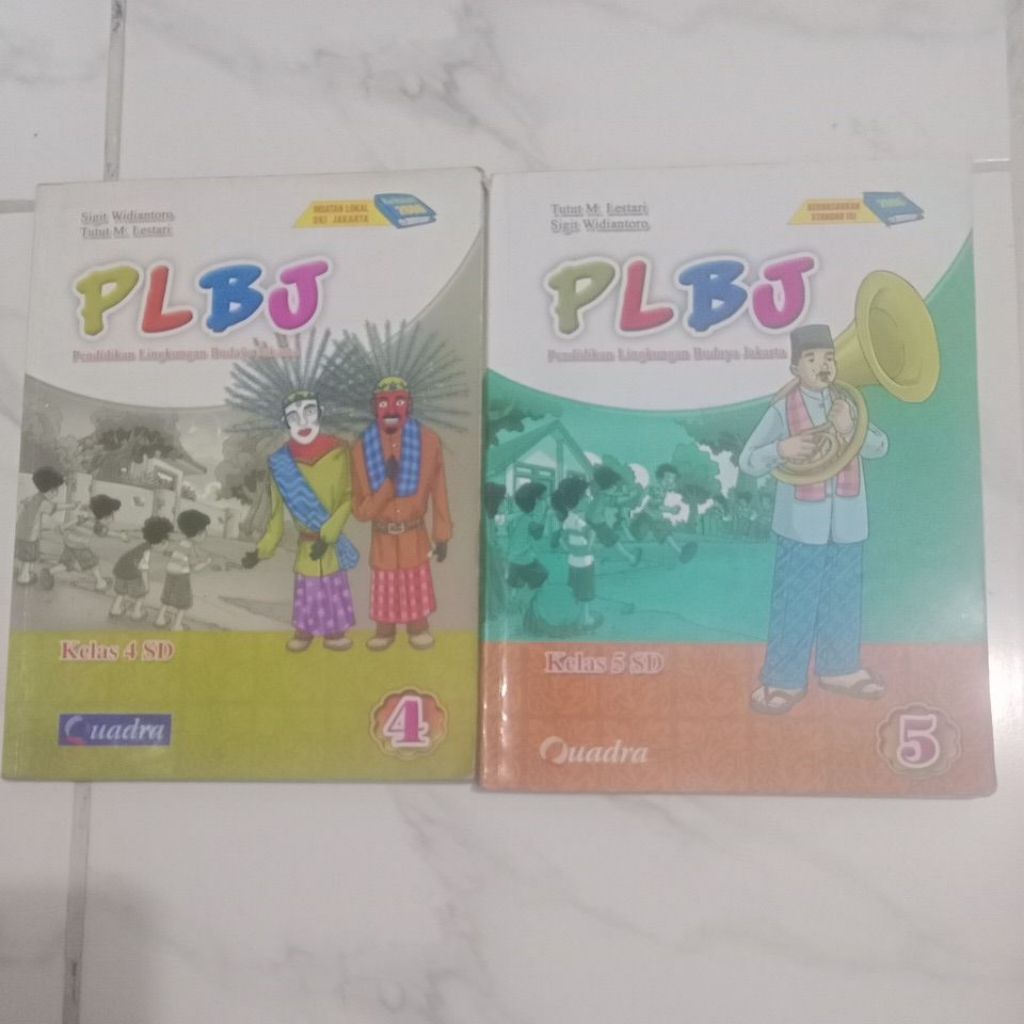 Buku PLBJ kelas 4, 5 SD Kurikulum 2006 Muatan Lokal Quadra (Bekas)