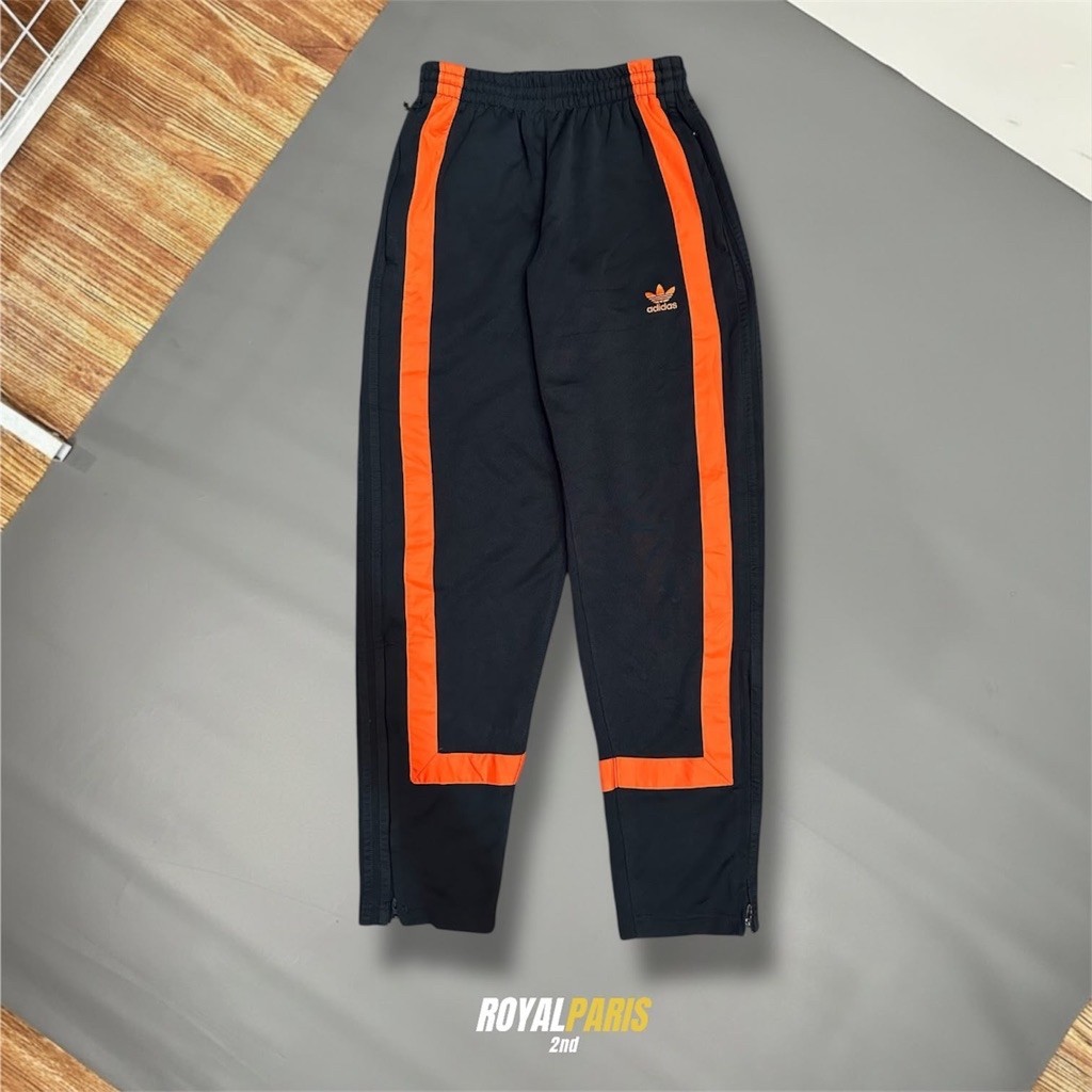 Celana Adidas Track Pants Hitam Orange Jogger Sport Training Pria Wanita