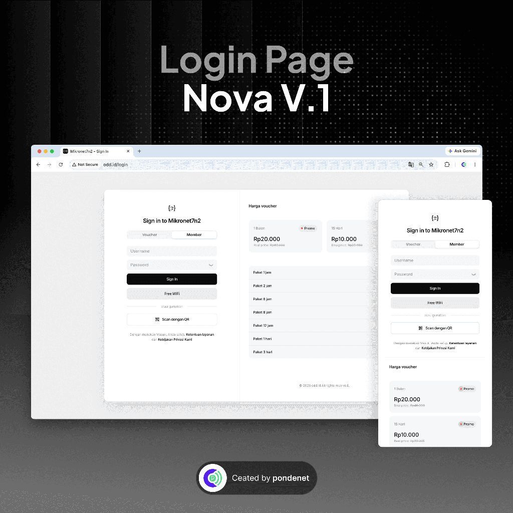 login page hotspot nova