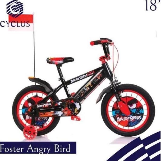 Sepeda Anak Laki BMX 18 Foster Angry bird Musik Ban Jumbo