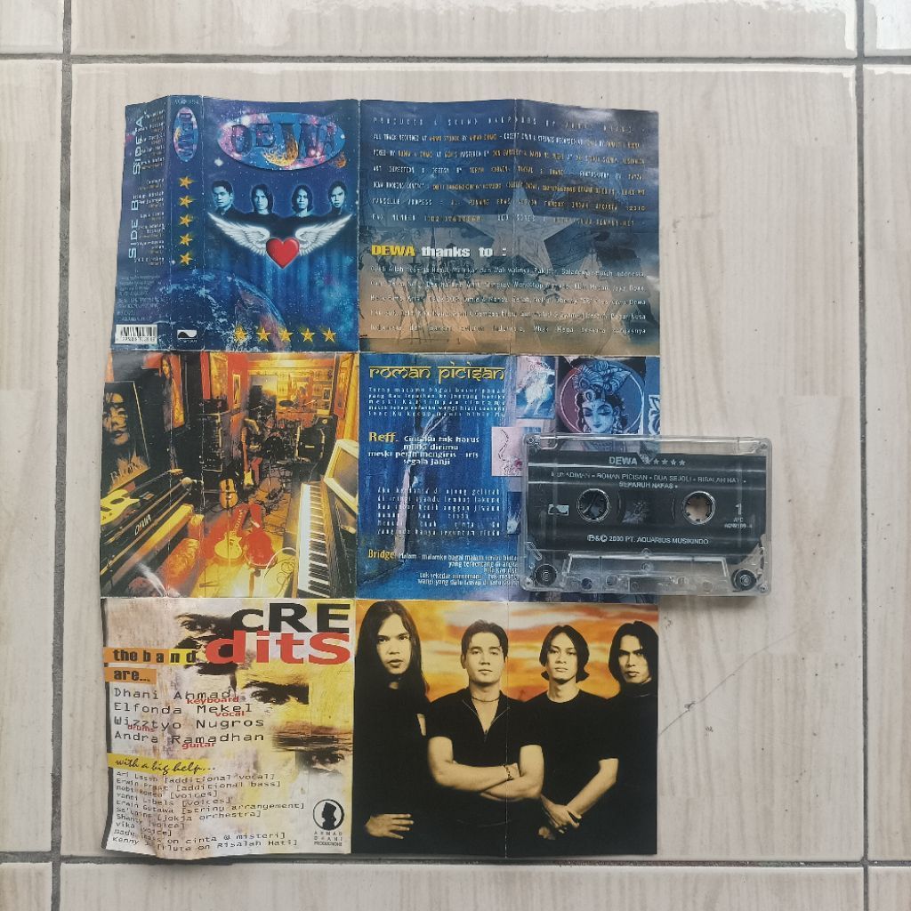 Original Kaset Pita Tape Musik Band Dewa 19 Album Bintang 5 Lima