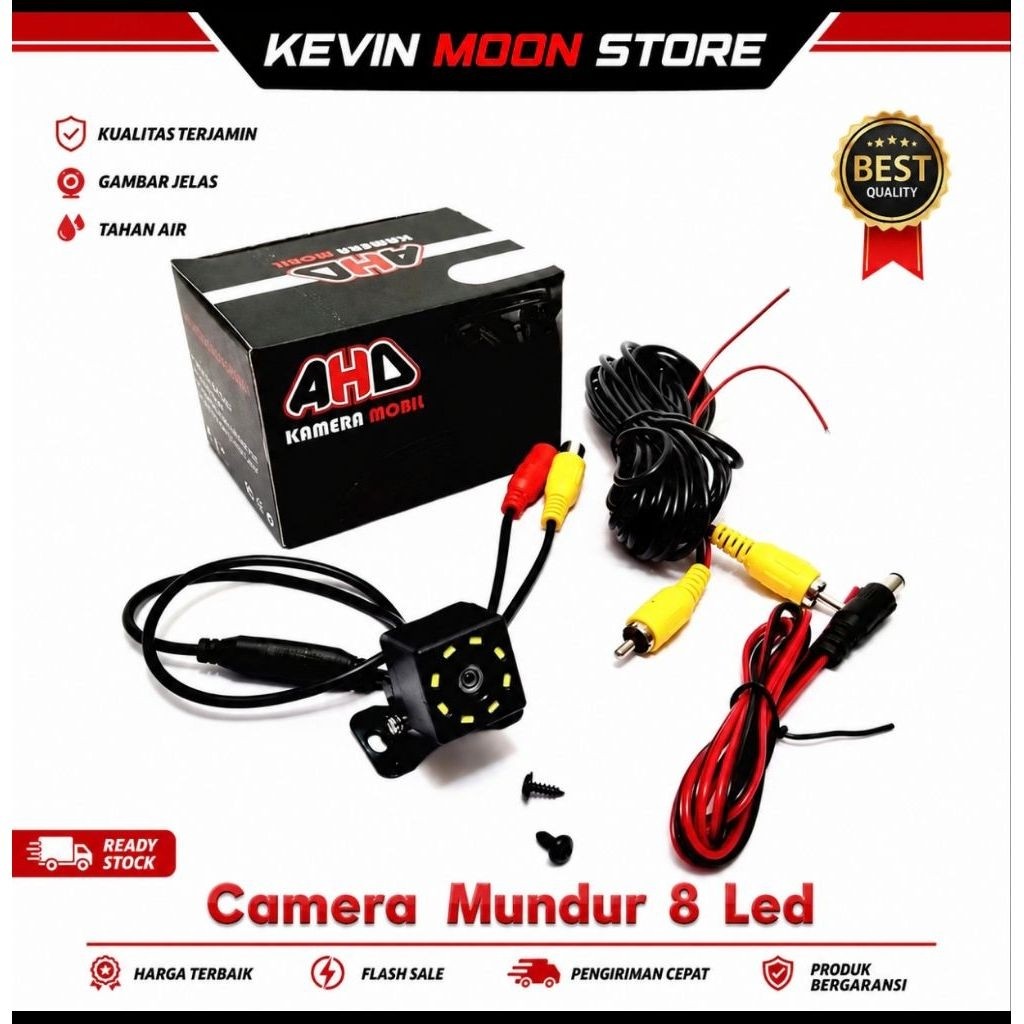 Kamera Mundur Mobil Kualitas 8 led lampu kualitas HD model Petak AHD