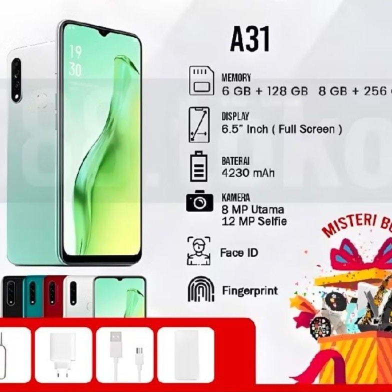 Handphone Oppo A31 Ram 8/256 GB 4G LTE Baterai 4230Mah No COD