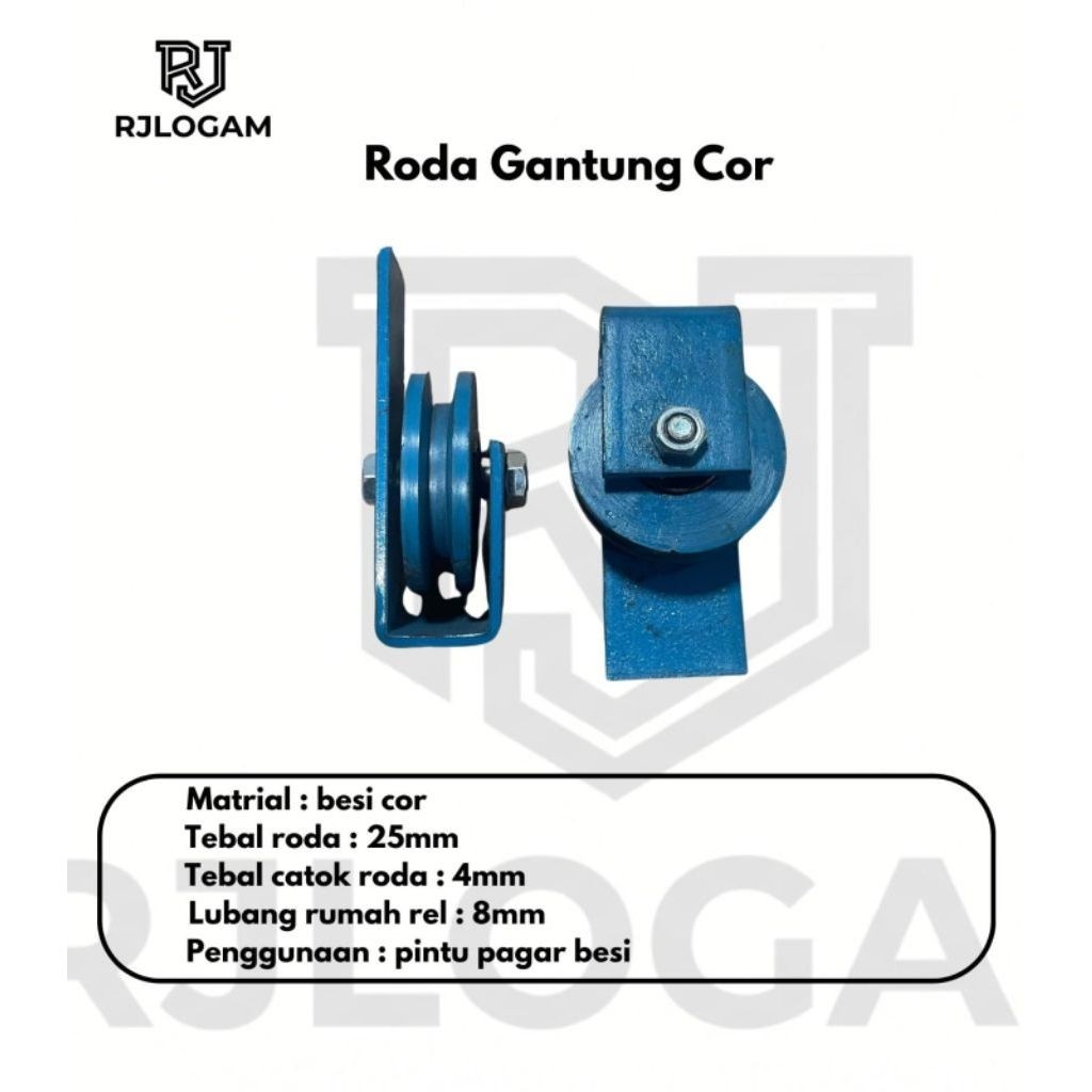 Roda gantung roda kontrol pintu besi garasi