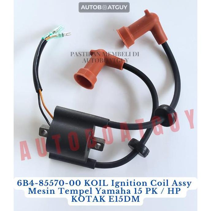 6B4-85570-00 KOIL nition Coil Assy Mesin Tempel Yamaha 15 PK / KOTAK E15DM DMH
