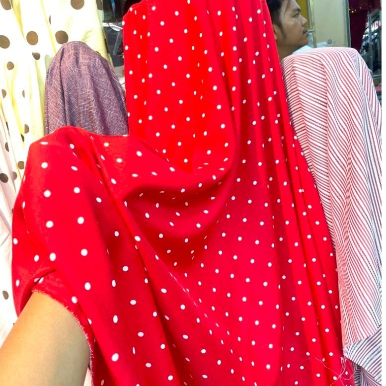 (COD) BAHAN KAIN SHAKILA POLKADOT // SHAKILA POLKADOT PREMIUM 100%