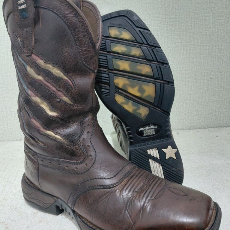 Cody James Men's Scratch American Flag Lite Performance Western bootsize 43 insole 27.5 cm