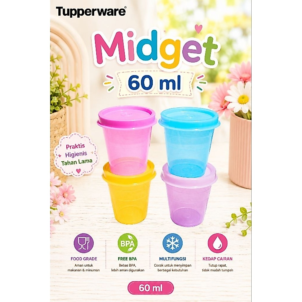 Tupperware midget uk 60 ml mini serbaguna