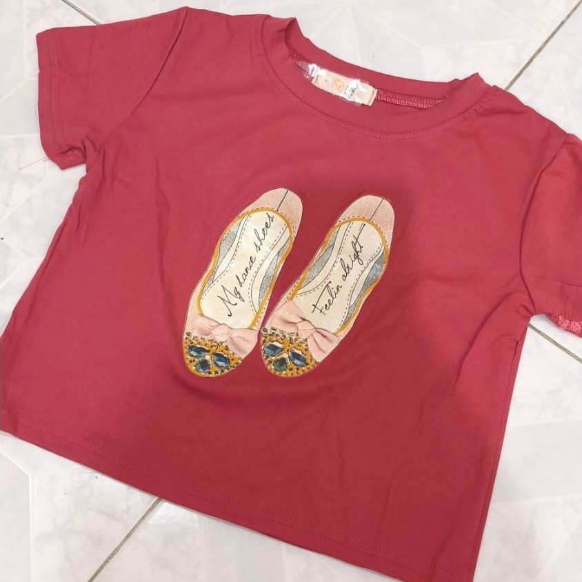 Baju Kaos merah bata