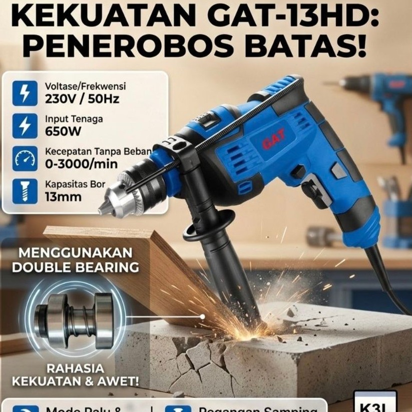 Mesin bor GAT 13HD 13mm murah berkualitas