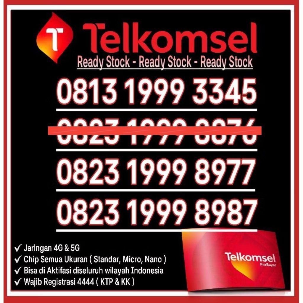 Nomor Cantik Telkomsel Simpati AS Seri 1999