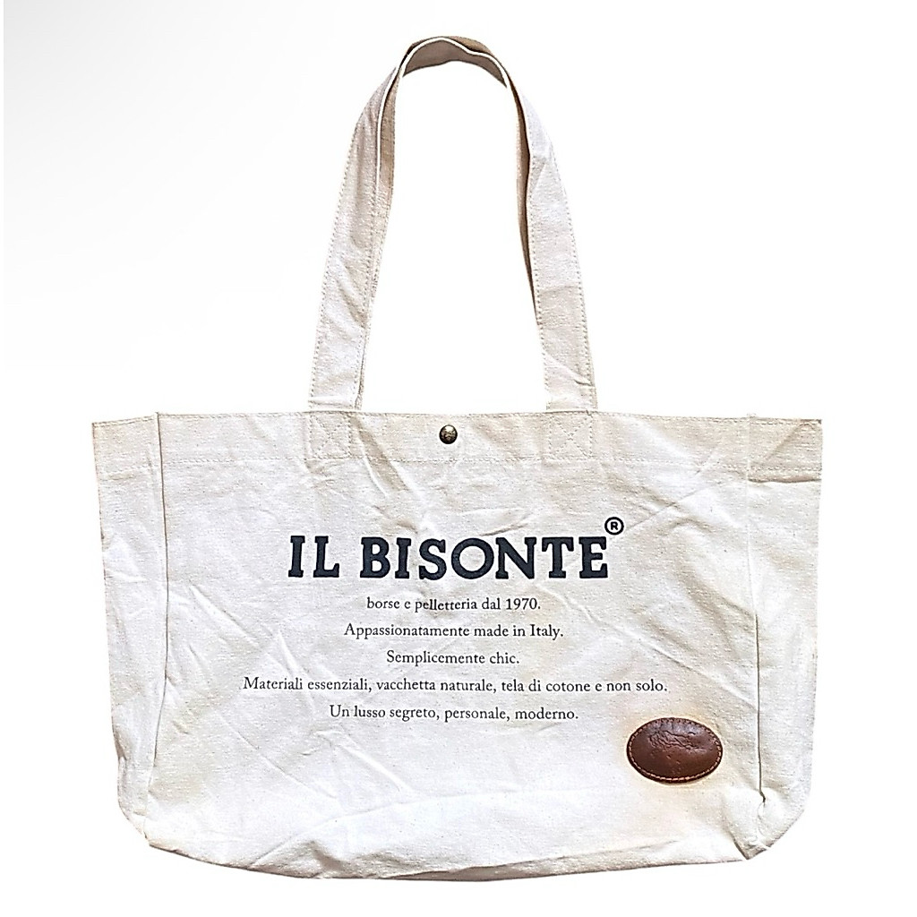 IL Bisonte Canvas Tote Bag Unisex
