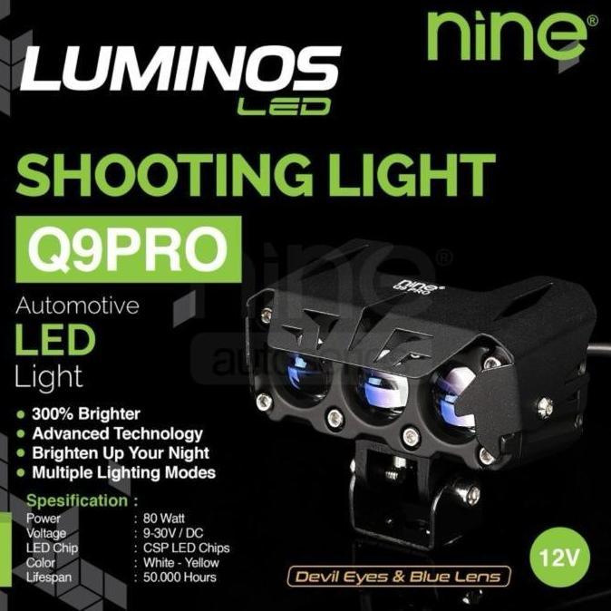 Lampu led tembak sorot ori LUMINOS Q9S LASER BLUE LENS